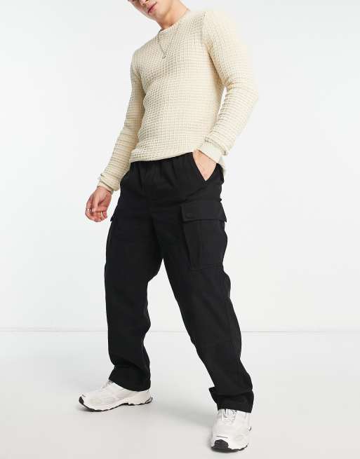 Weekday - Joshua - Pantalon cargo large - Noir