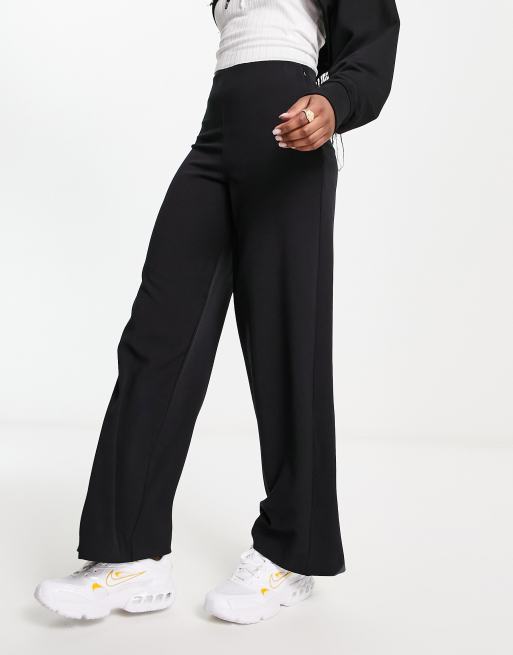 Weekday Julia wide leg tailored pants in black