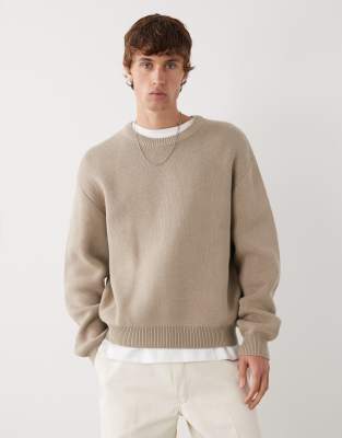 Weekday Weekday jumper in beige exclusive to ASOS-Neutral