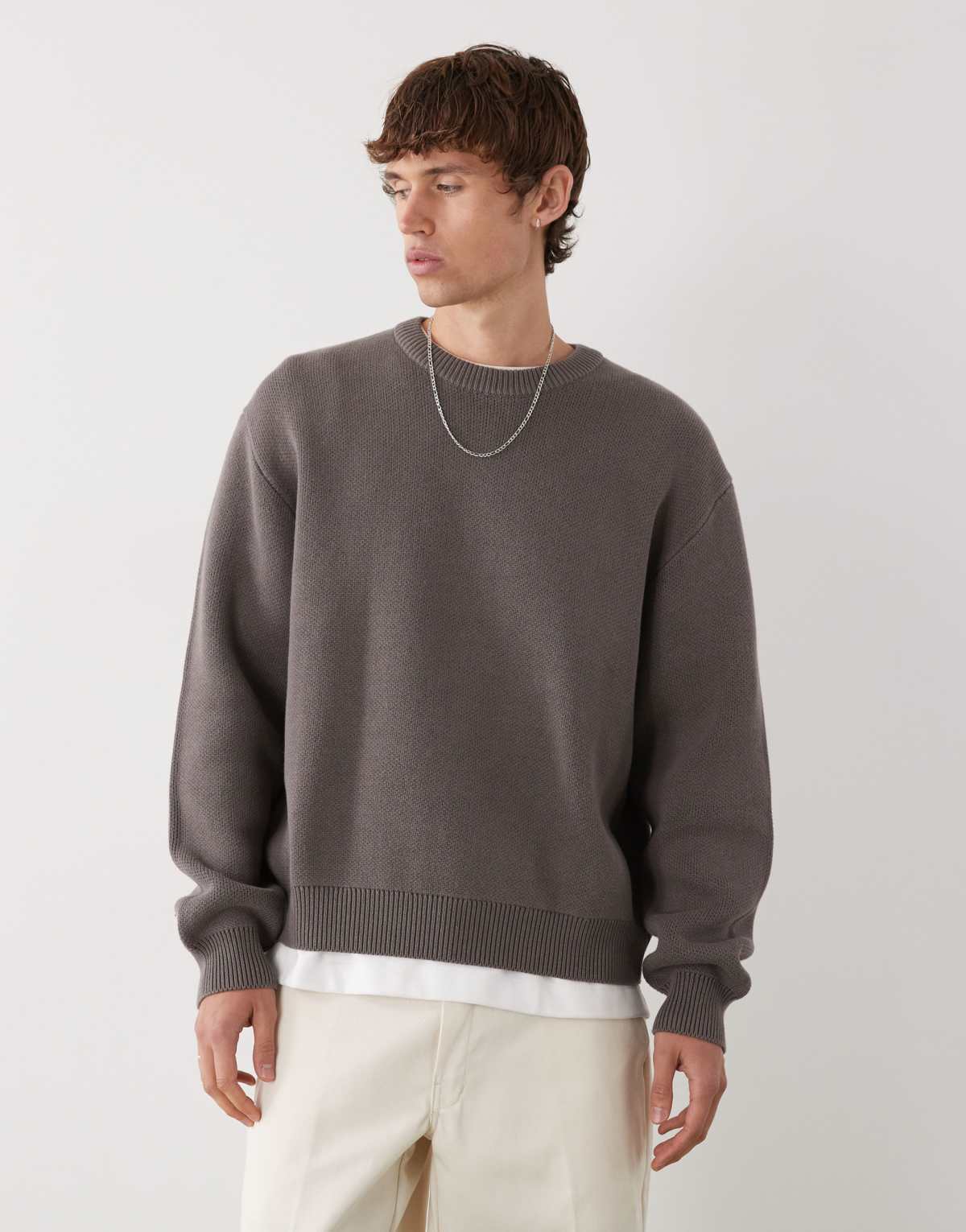 Weekday jumper in dark mole exclusive to ASOS