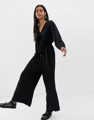 drawstring waist jumpsuit