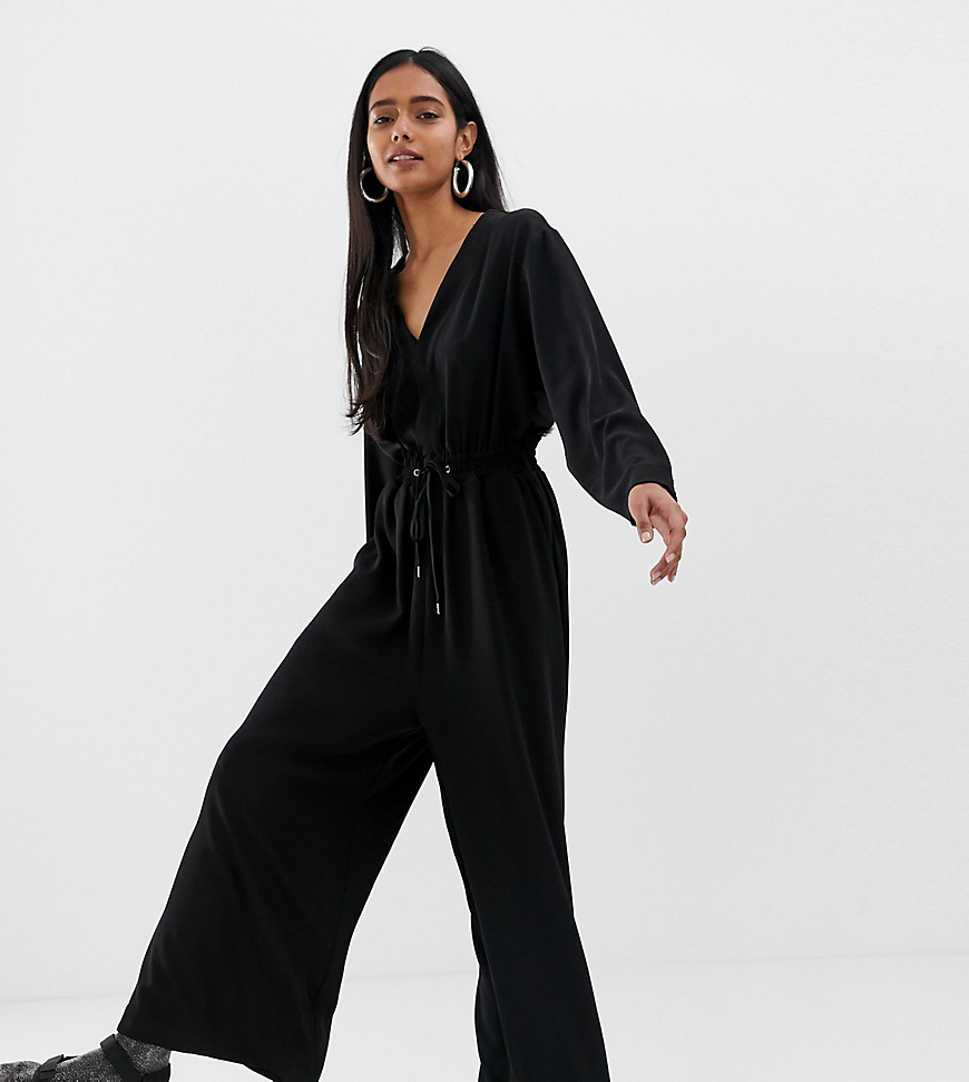 Weekday jumpsuit with drawstring waist in black