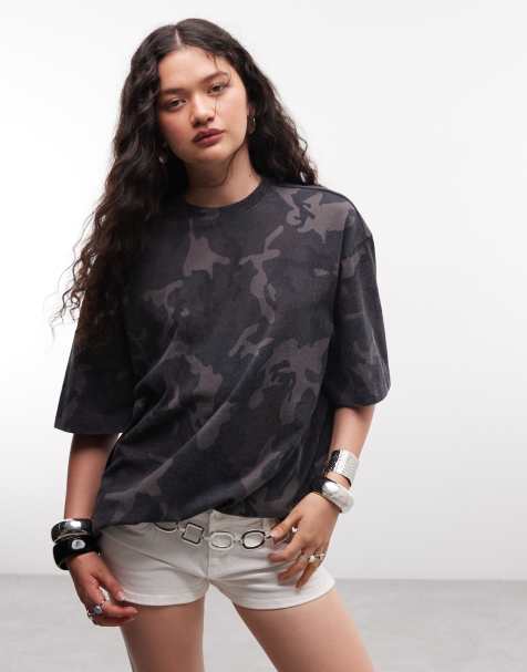 Weekday – Kamouflagemönstrad t-shirt i oversize - view 1