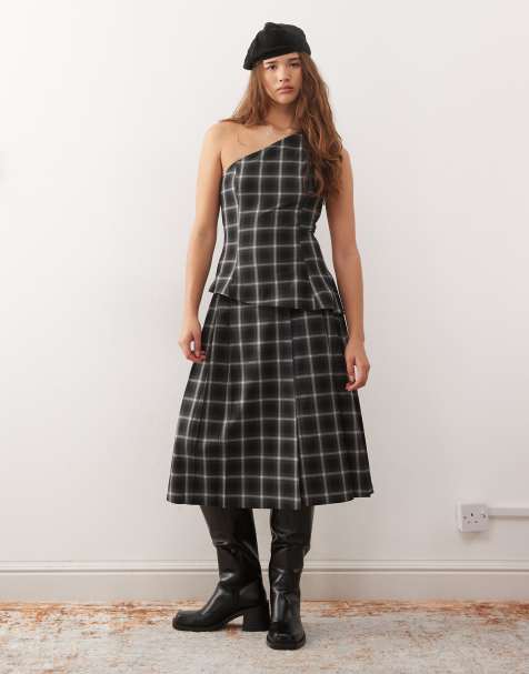 Weekday – Kariertes Outfit in Schwarz - view 1