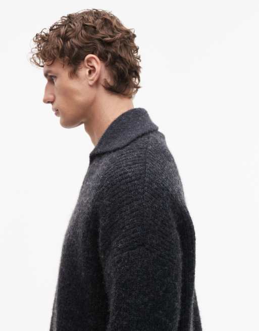 Weekday – Kastiger Polo-Strickpullover in Marineblau, 4 von 5