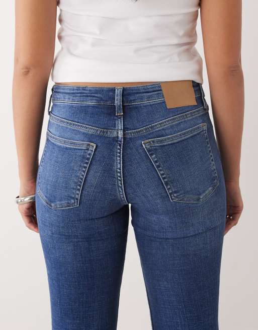 Weekday - Katsumi - Flared jeans met lage taille in klassiek blauw, 5 van 5