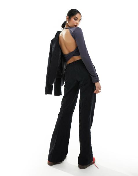 Weekday Keela dot jacquard pants in black - part of a set - view 1