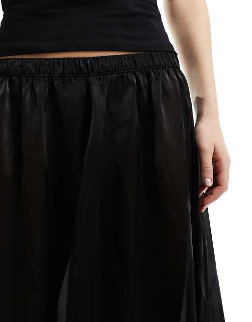 Weekday – Kelly – Weiter Rock in transparentem Schwarz, 5 von 5