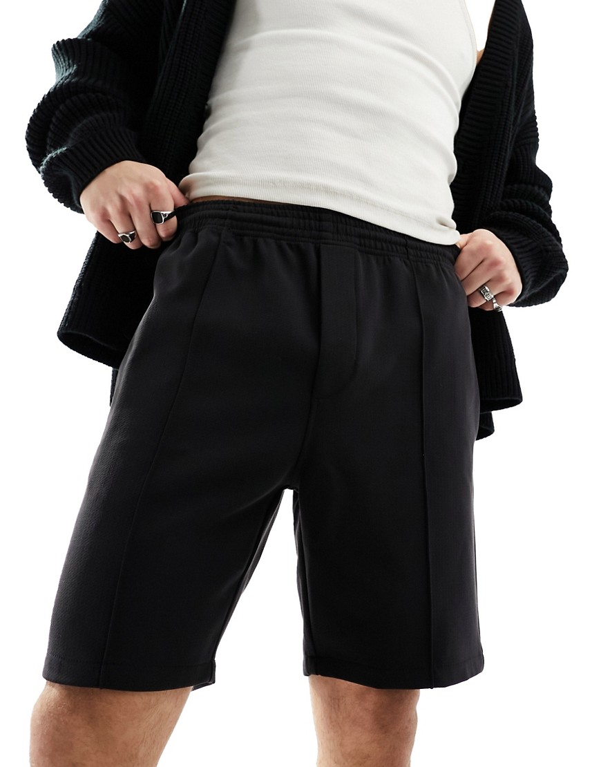 Weekday Ken relaxed fit shorts in black