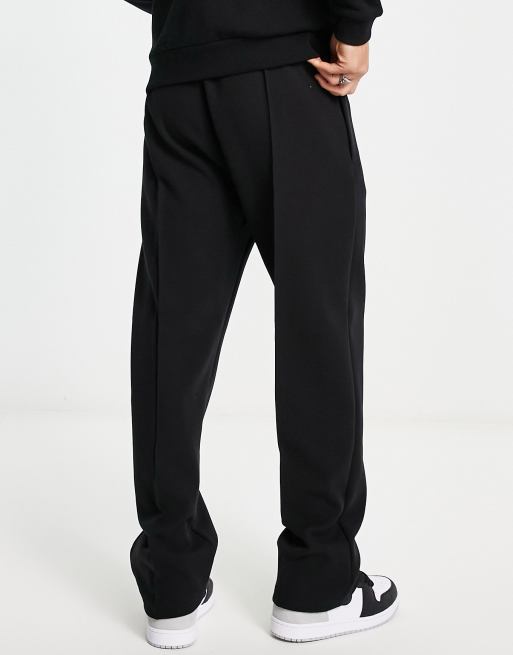 Weekday Seth linen trousers in black