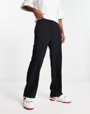 Weekday Ken Straight Leg Sweatpants In Black-neutral In Black