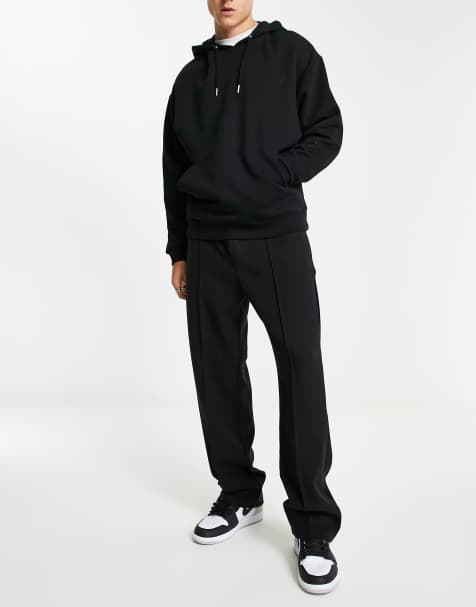 Weekday Ken straight leg trackies in black - view 1