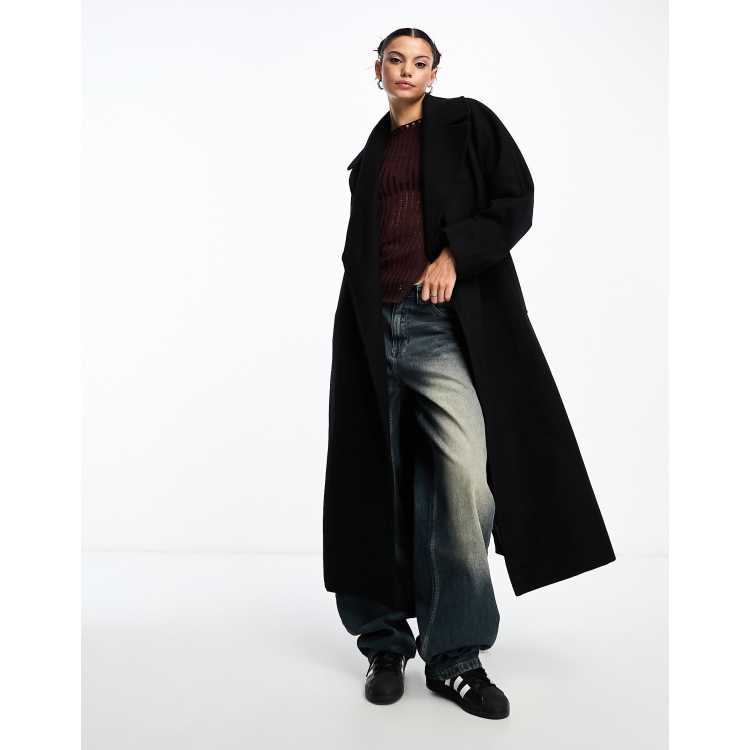 Fashion Oasis Jungen Mantel – Schwarz, Langarm, Parka-Design – Mit Knopfleiste