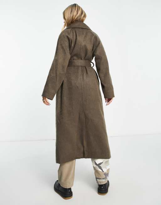 Brown Velour Tie Waist Robe