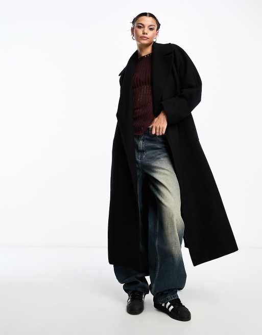 WOOL BLEND COAT - Black