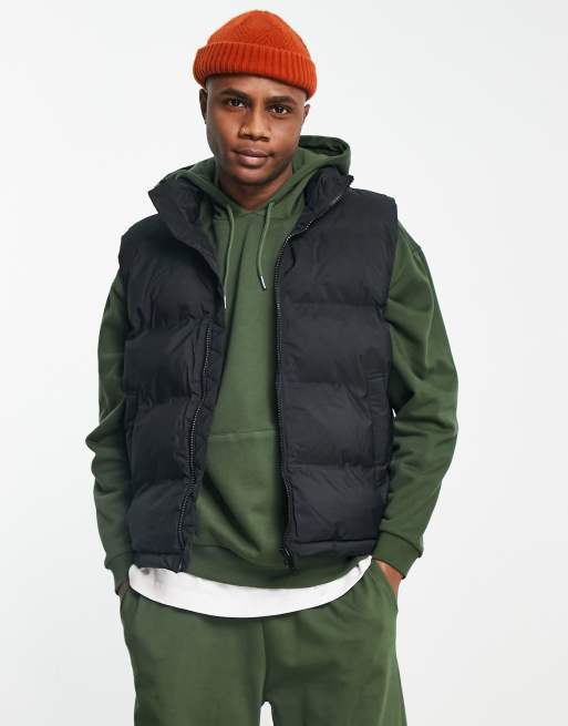 Weekday - Kip - Gewatteerde puffer bodywarmer in zwart 