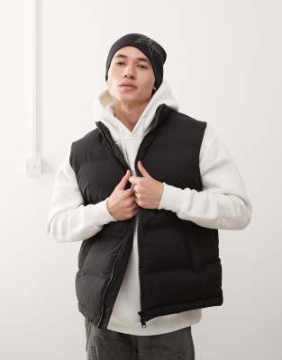 Weekday Kip puffer gilet in black