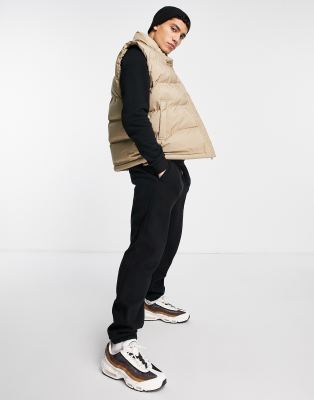 Weekday kip puffer vest in beige