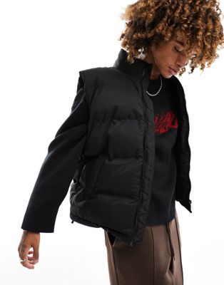 Weekday Kip puffer vest in black - ASOS Price Checker