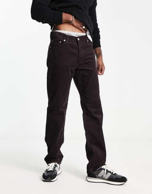Weekday klean cord trousers in brown, 4 of 4