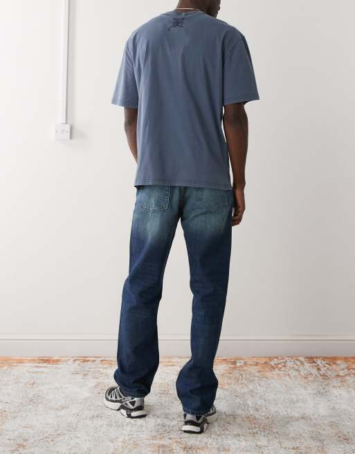 Weekday - Klean - Jeans met rechte pijpen in vintage blauw, 2 van 5