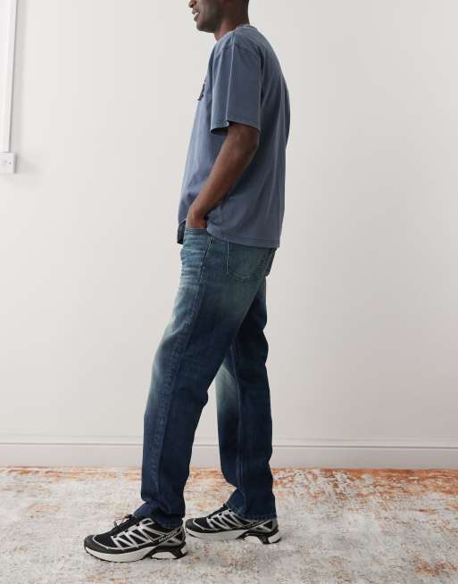 Weekday - Klean - Jeans met rechte pijpen in vintage blauw, 3 van 5