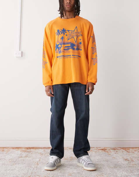 Weekday Klean straight leg jeans in dark blue wash - view 1