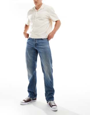Weekday Weekday Klean straight leg jeans in iron blue