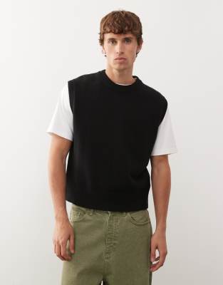 Weekday Knit Vest In Black