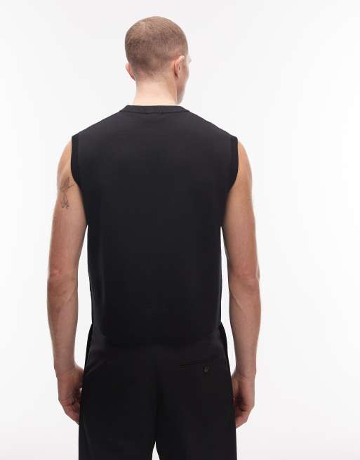 Weekday knit vest in black, 3 of 5