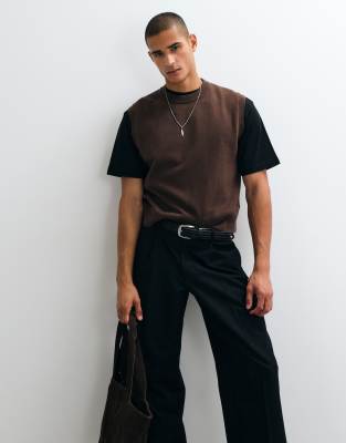 Weekday Knit Vest In Brown