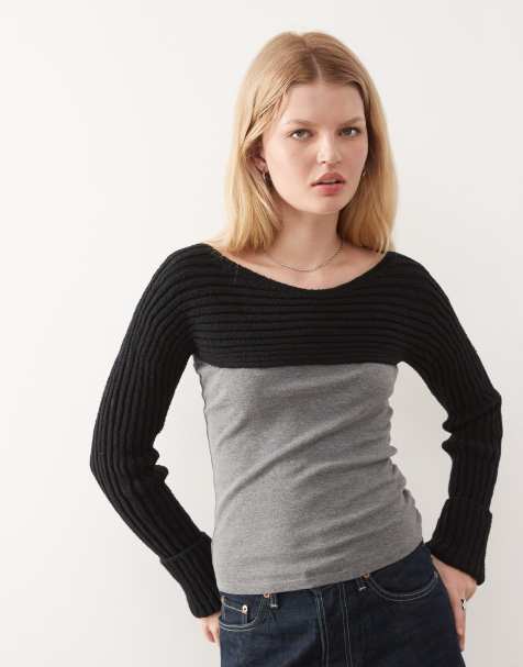 Weekday knitted bolero in black - view 1