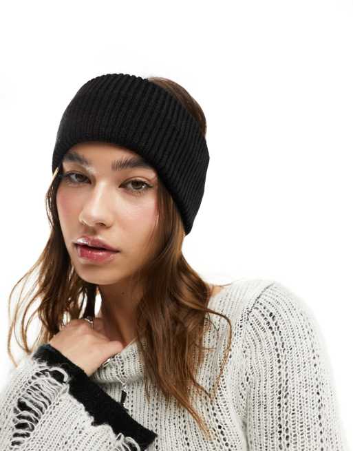 Weekday Knitted headband in black