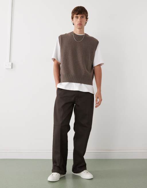 Weekday knitted vest in brown