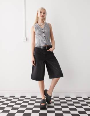 Weekday knitted vest in grey melange | ASOS