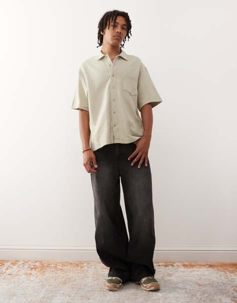 Weekday waffle shirt in khaki