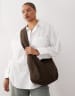 COLLUSION smock swing dress in beige and black gingham