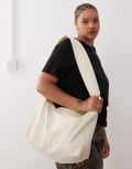 [Weekday] Weekday large cross body bag in ecru herringbone-White No Size Ecru