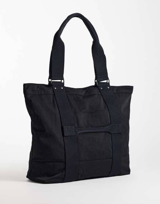 Weekday large nylon tote bag in black, 4 of 4