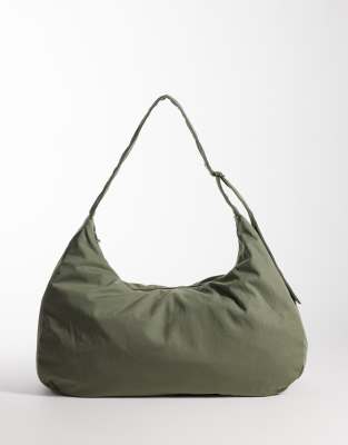 Weekday Large Nylon Tote In Green
