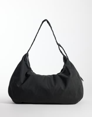 Weekday Large Ripstop Tote Bag In Black