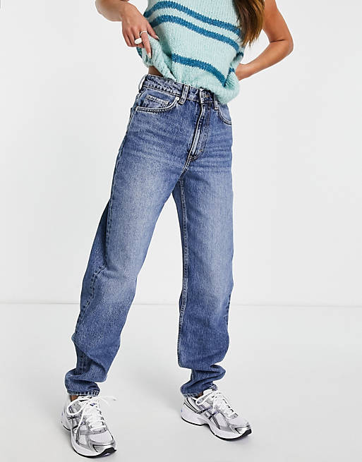 Weekday Lash extra high waist mom jeans in winter blue - MBLUE | ASOS
