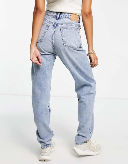 Weekday – Lash – Jasnoniebieskie mom jeans z bardzo wysokim stanem , 2 z 4