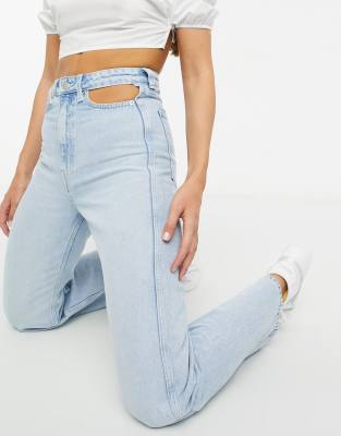 Weekday Lasso cut-out detail mom jeans 