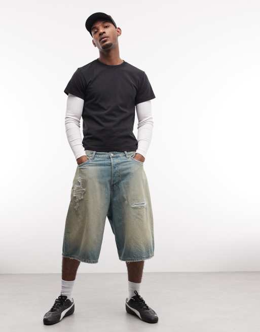 Weekday layered long sleeve shrunken fit t-shirt in black & white, 3 of 5