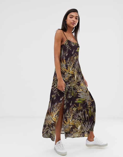 Dress with outlet green leaves