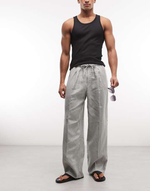 Weekday – Leinenhose zum Hineinschlüpfen in Salbeigrün, exklusiv bei ASOS, 2 von 5
