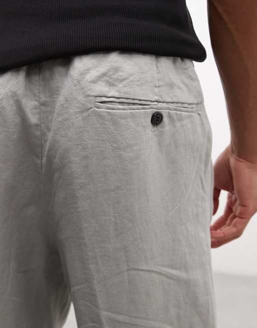 Weekday – Leinenhose zum Hineinschlüpfen in Salbeigrün, exklusiv bei ASOS, 4 von 5