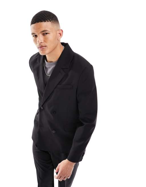 Weekday – Leo – Locker geschnittener Blazer in Schwarz, Kombiteil