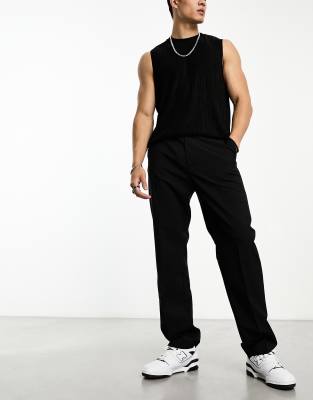 Yours wide leg sweatpants in black